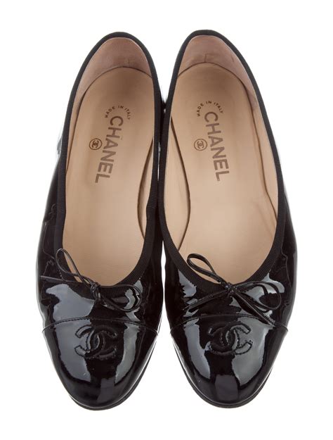 chanel beige patent leather shoes|chanel ballet flats sale.